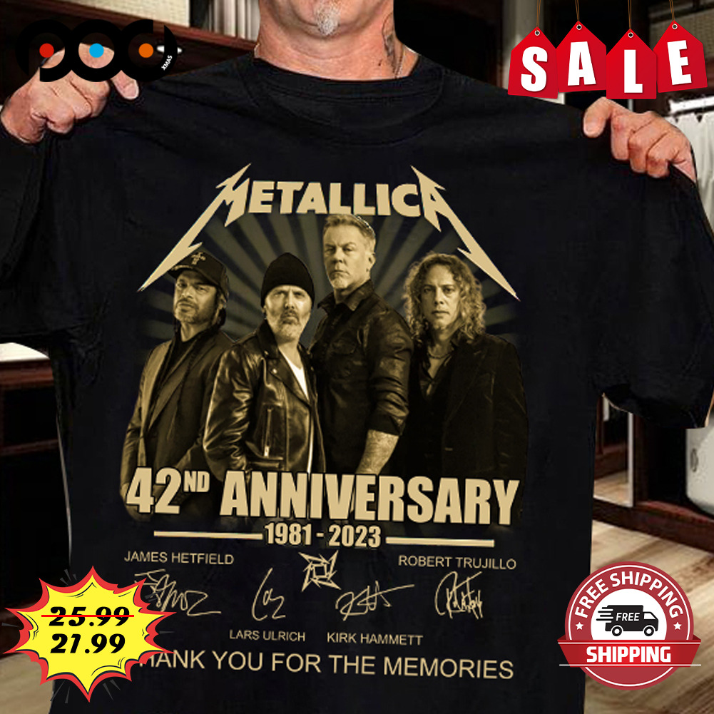 Metallic 42nd anniversary 1981-2023 shirt