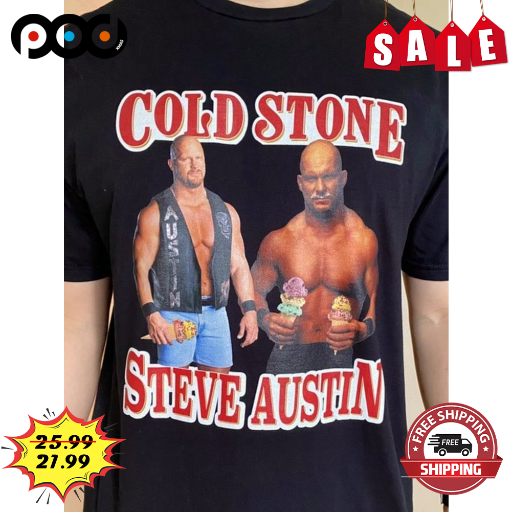 Wrestler Cold Stone Steve Austin Vintage Shirt