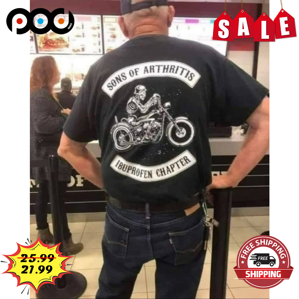 Skeleton Drive Moto Sons Of Arthtitis I Buprofen Chapter Vintage Shirt