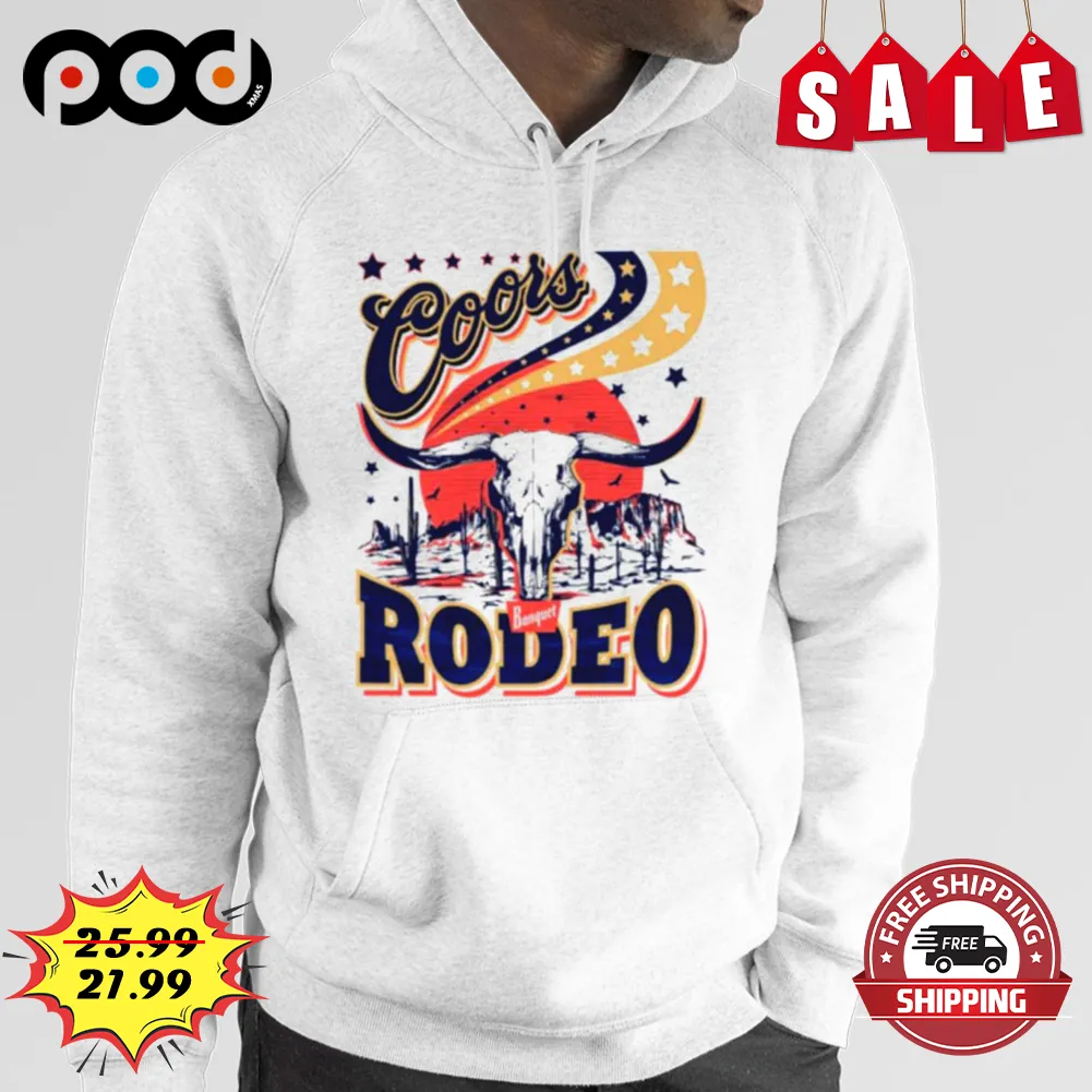 Western Bull Skull Coors Rodeo Vintage Shirt