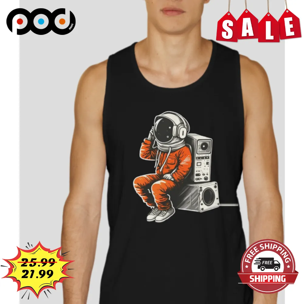 Astronaut Music Headphone Space Shirt