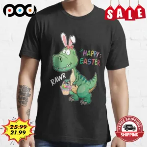 Dinosaur Bunny Happy Easter Day Vintage Shirt