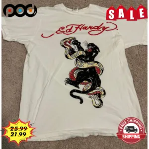 Ed Hardy Snake Vs Tiger Vintage Shirt