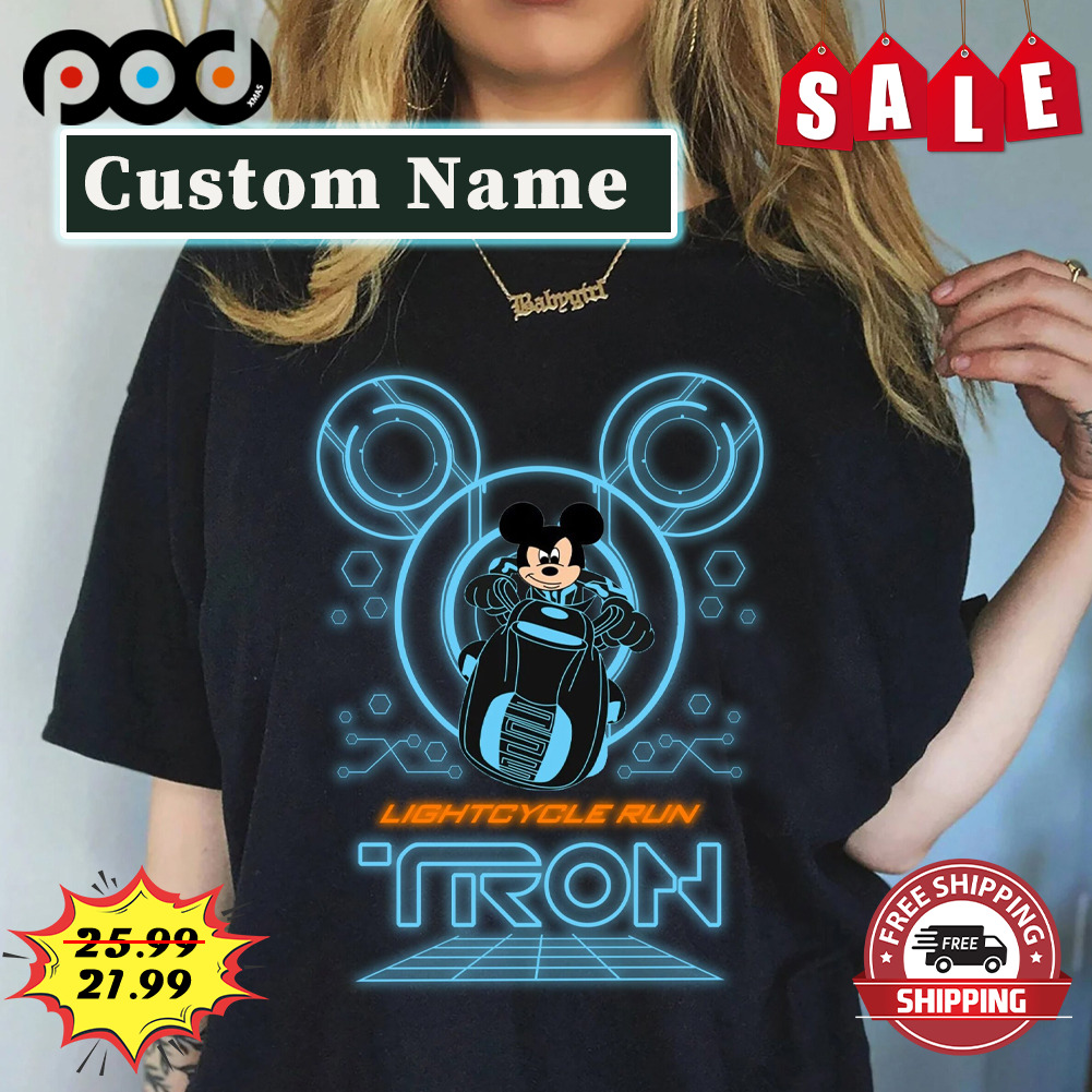 Disney Tron Lightcylce Run Est 2023 Mickey mouse custom name Shirt