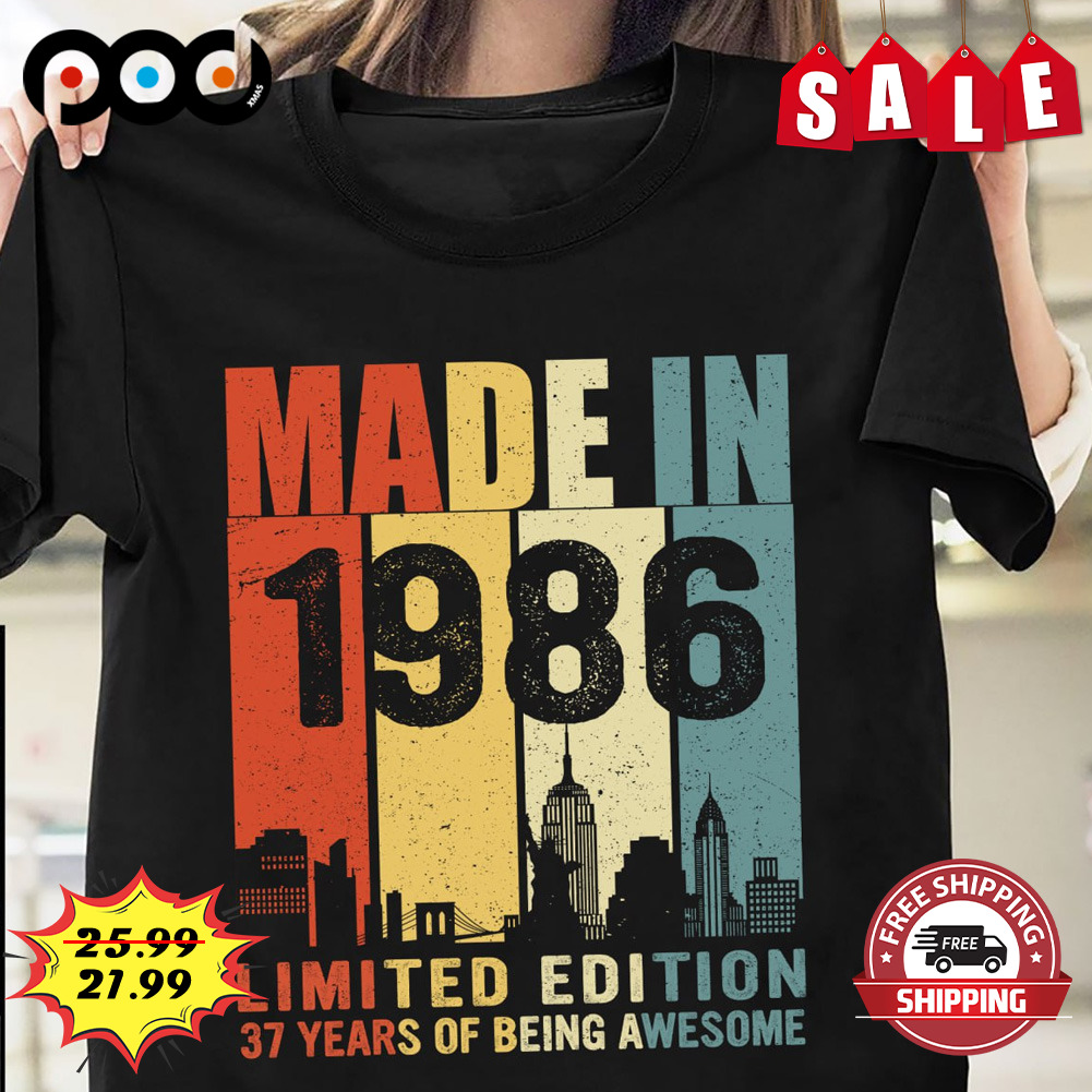 Personalized Made In 1986 Limited edition retro shirt