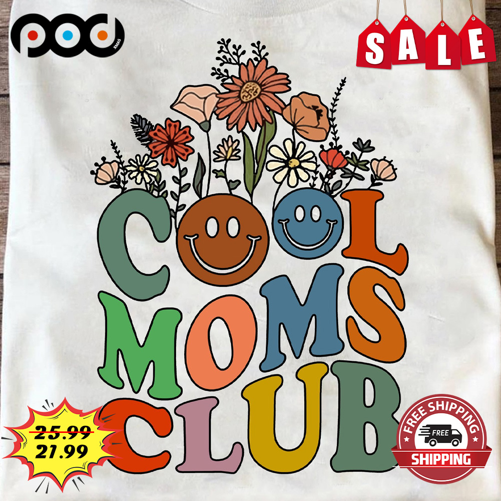 Cool Moms Club Smiley flower shirt