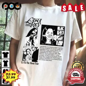 LA To The Moon Tour Lana Del Rey Album Tour Vintage Shirt
