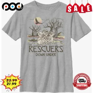 The Rescuers Down Under Mouse Cute Forest Disney Character Disney Trip Retro Vintage 2023 Shirt