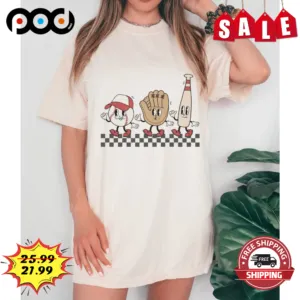 Baseball Vibes Baseball Vecto Pitcher Baseball Bat Wood Boy Mother's Day Shirt