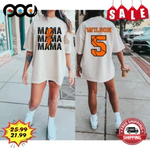 Custom Name 2 Sides Mom Baseball Vintage Retro Shirt
