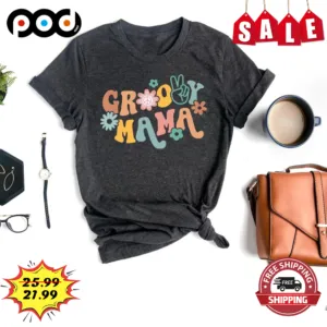 Groovy Mama Mother's Day Matching Mom Gift Colorful Shirt