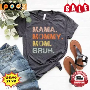 Mam Momy Mom Bruh Vintage Retro Mother's Day 2023 Shirt
