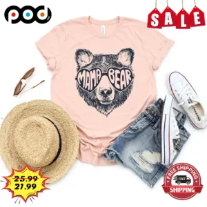 Mama Bear Face Funny Mother's Day Animal Vintage Shirt