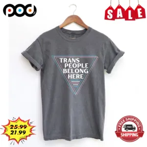 Trans Rights Are Human Rights Neon Vintage Shirt