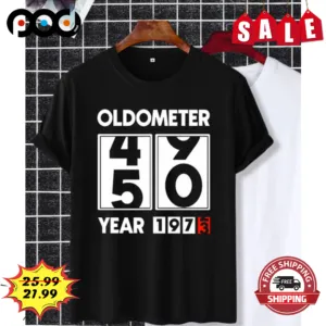 Oldometer 49 50 Year 1972 1973 Funny Vintage Shirt