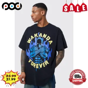 Boohoo Black Panther Wakanda Forever Vintage Shirt