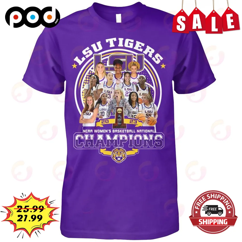 LSU Tigers NCAA Women's Basketball National Champions 2023 NBA Shirt