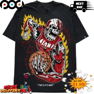 The Elite Heat NBA Death Ghost Burning Play Basketball Shirt
