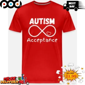 Infinity Symbol Autism Acceptance Heart Shirt