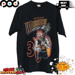 Out For Blood Warriors 30 Death Ghost Skull Burning Skull Shirt
