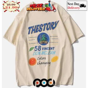 Thestory Reptar 58 Vincent Don Mclean Colors Changing Vintage Shirt