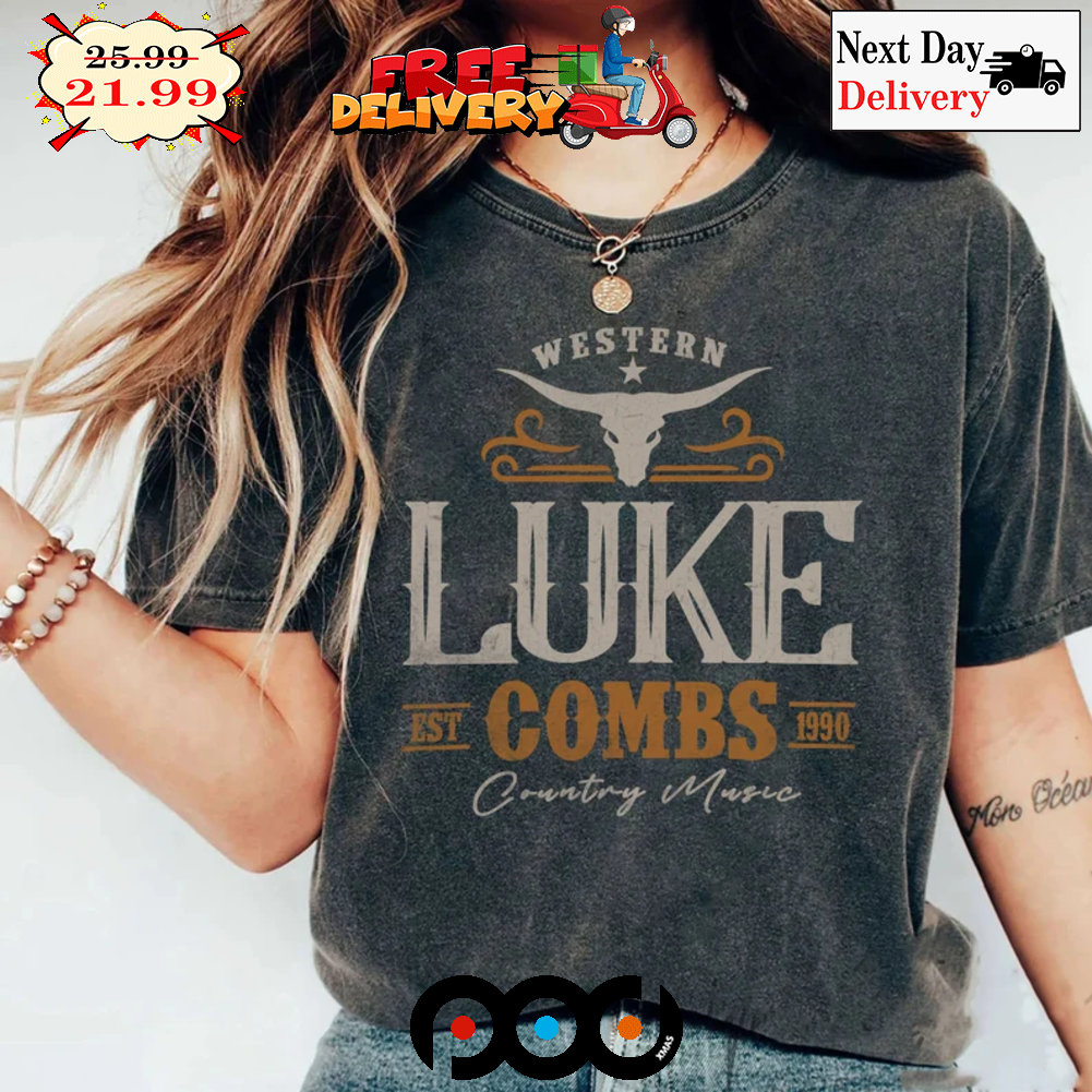 Western Luke Combs Bullhead Tour 2023 Country Music Shirt