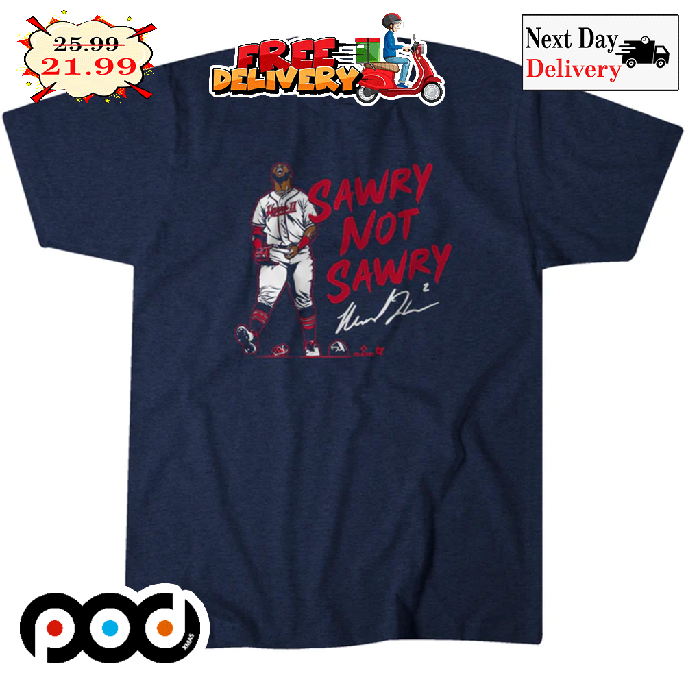 Michael Harris II Sawry Not Sawry Signature Atlanta Braves MLB Vintage 2023 Shirt