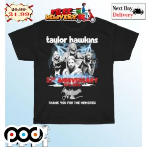 Taylor Hawkins 51st Anniversary 1972 2023 Signature Thank You For The Memories Vintage Shirt
