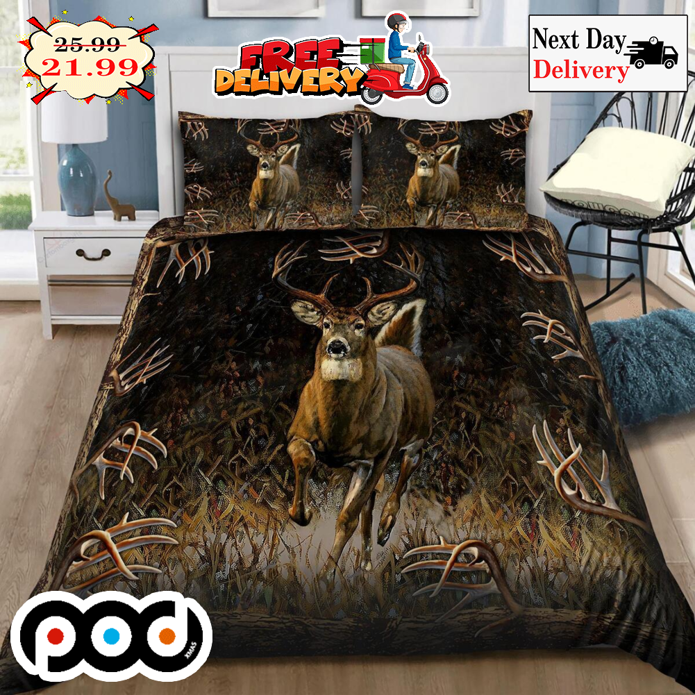 Deer Hunting In The Forest Blanket