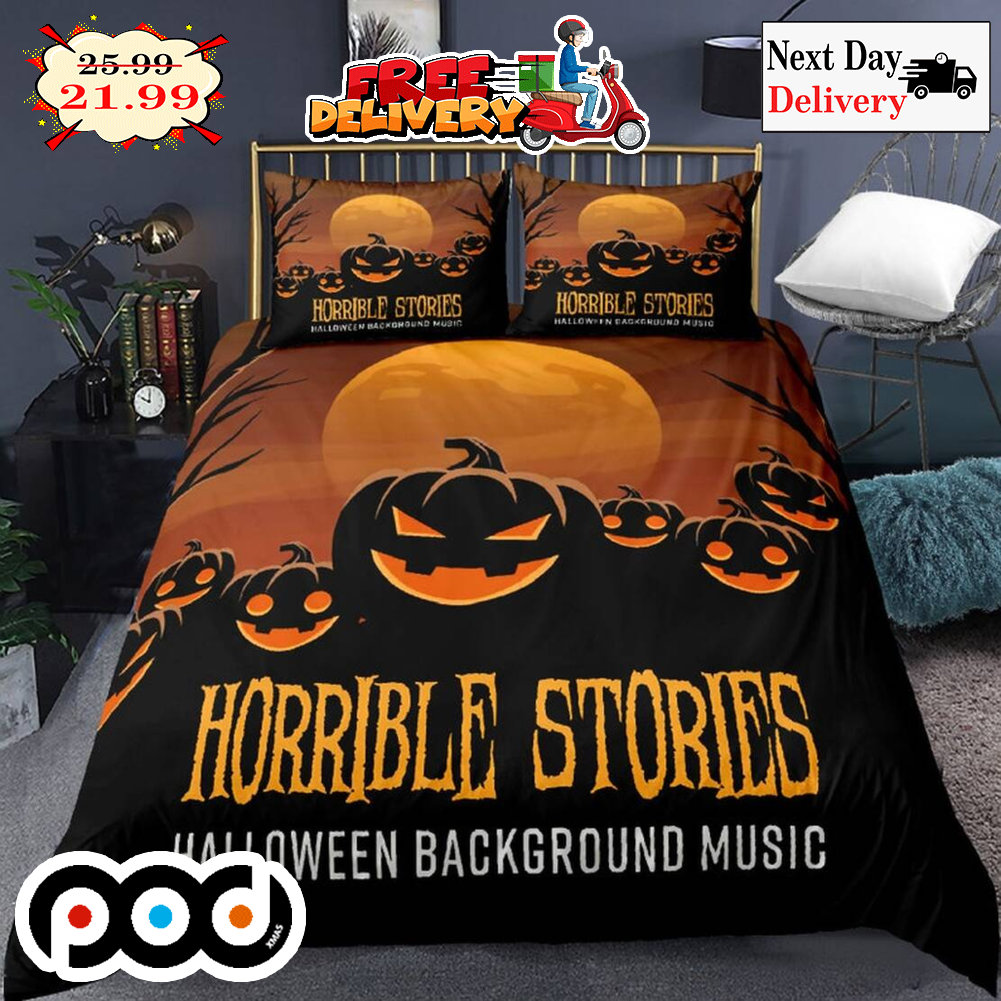 Horrible Stories Halloween Background Music Pumpkins Blanket