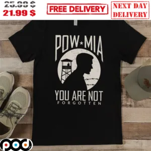 Pow Mia You Are Not Forgotten Man Shadow Vintage Shirt