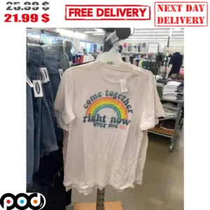 Come Together Right Now Over Me Rainbow Shirt
