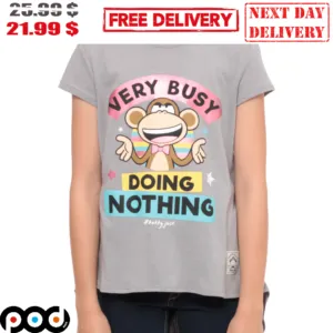 Very Busy Doing Nothing Monkey Birthday Shirt