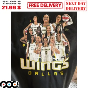 Wings Dallas Go Wings Team NBA Vintage Shirt