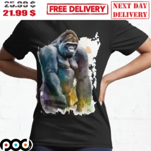 Gorilla Graphic Colorful Vintage Shirt