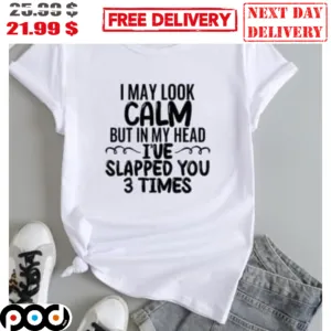 I May Look Calm But In My Head I've Slapped You 3 Times Shirt