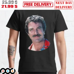 Magnum Pi Face TV Series Tom Selleck Shirt
