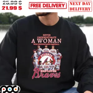 Never Underestimate A Woman Who Understands Baseball Atlanta And Love Braves Shirt