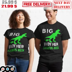 Big Brother Saurus Rex Retro Vintage Shirt