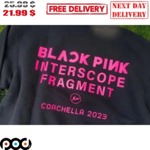 Black Pink Interscope Fragment Coachella 2023 Shirt