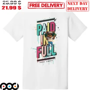 Bear Paid In Full Art Graphic Shirt