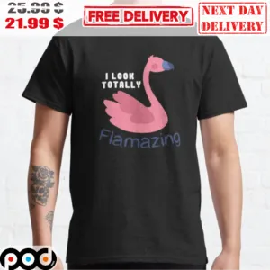 I Look Totally Flamazing Flamingo 100th Day Teachers Shirt