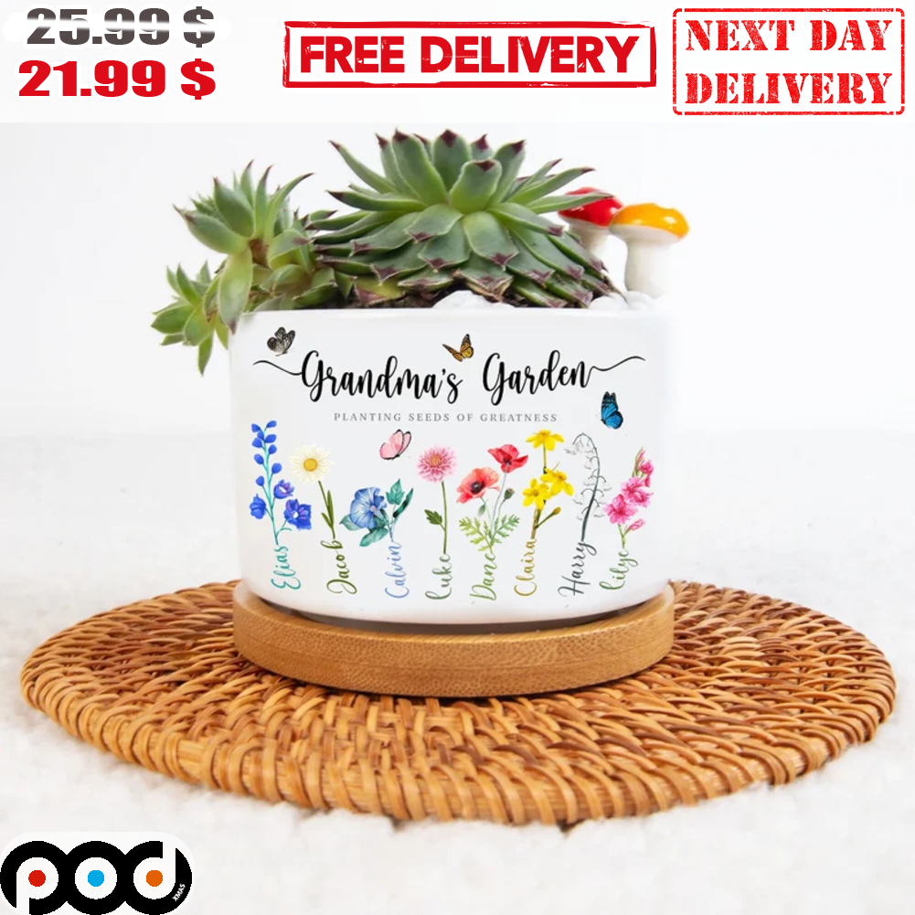 Personalized Planting Seeds Of Greatness Grandma's Garden Plant Pot