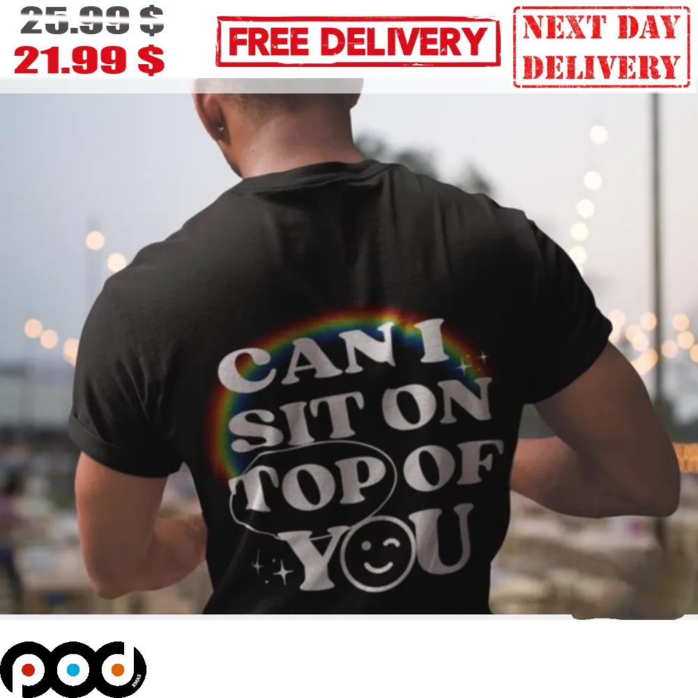Can I Sit On Top Of You Smile Face Rainbow Vintage Shirt