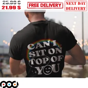 Can I Sit On Top Of You Smile Face Rainbow Vintage Shirt