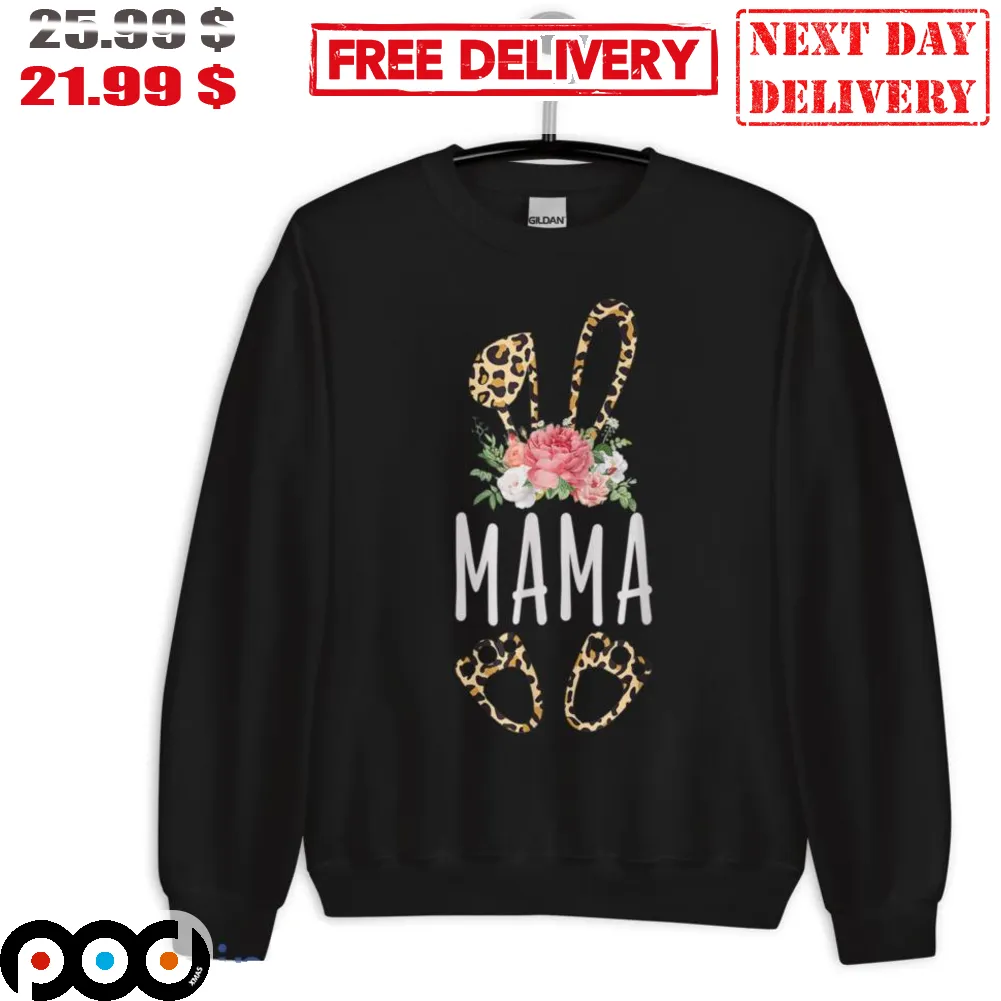 Bunny Leopard Happy Mother's Day Mama Flower Vintage Shirt