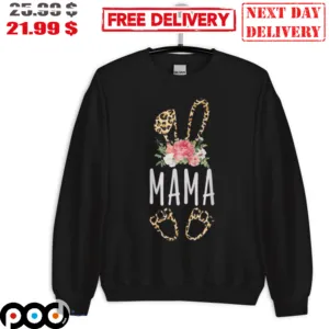 Bunny Leopard Happy Mother's Day Mama Flower Vintage Shirt