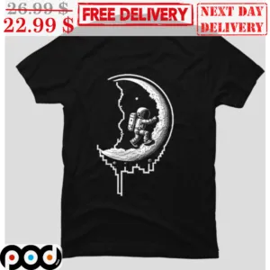 Astronauts Moon Building Planet Space Vintage Shirt