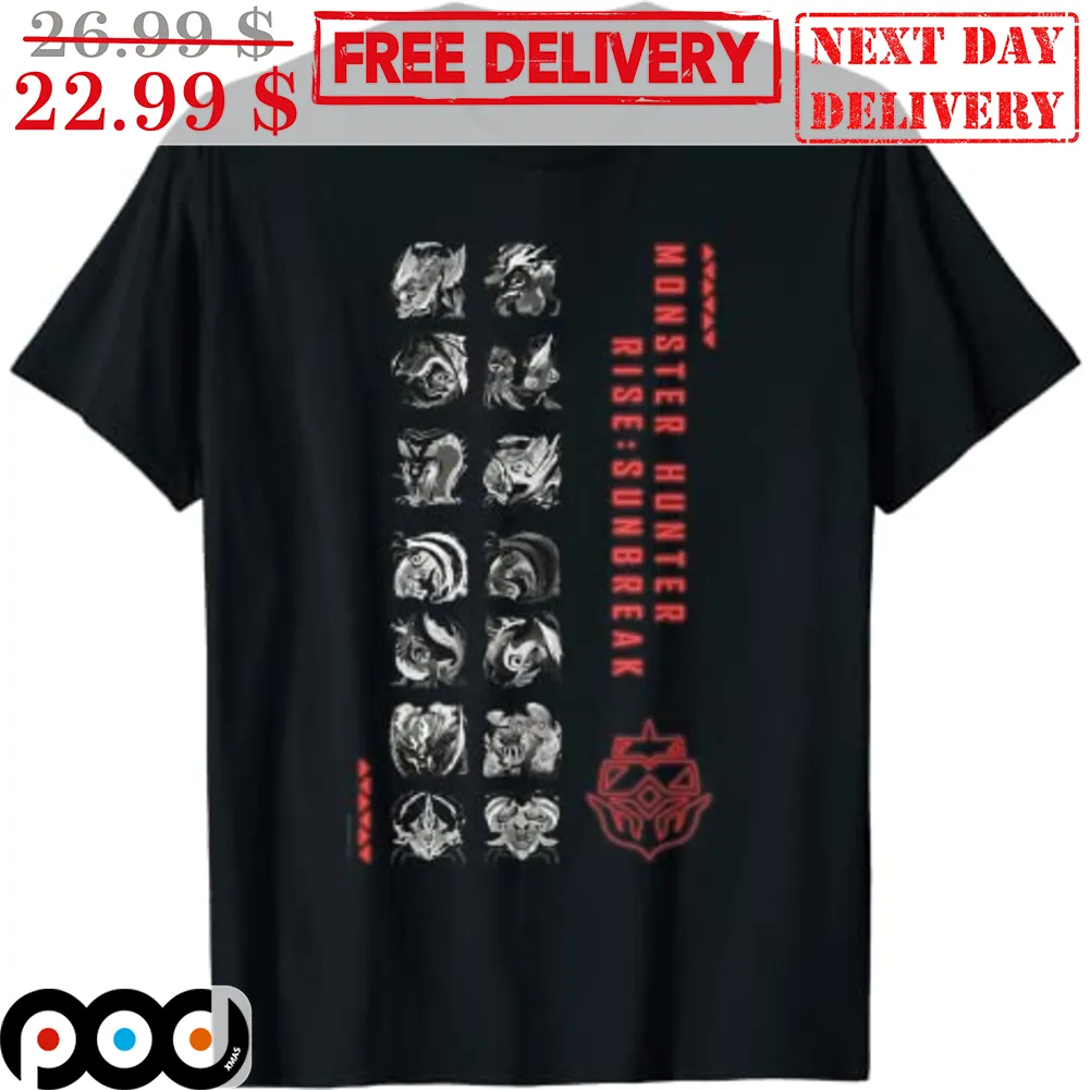Monster Hunter Rise Sunbreak Characters Gaming Shirt