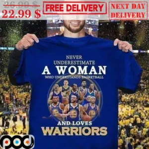 Never Underestimate A Woman Who Understand Basketball And Loves Warriors NBA Team Shirt